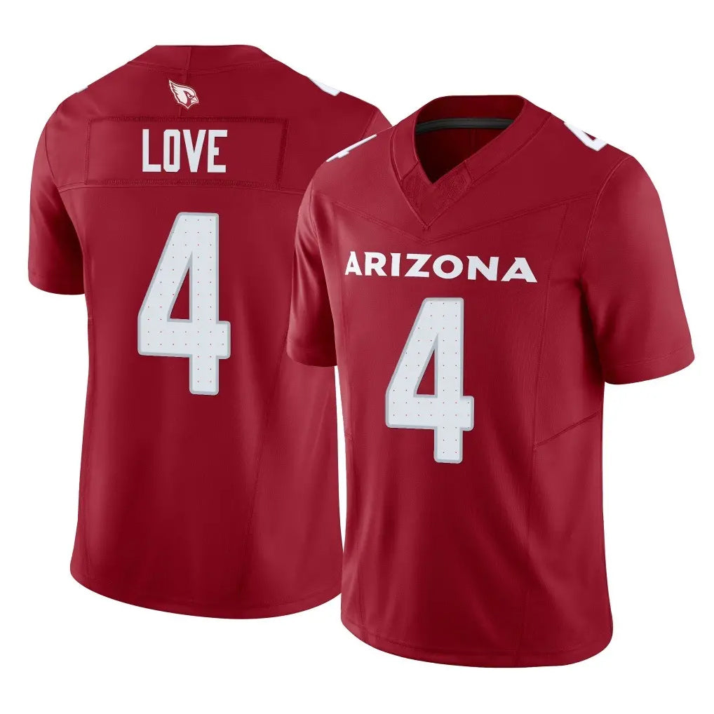 Friene A.Cardinals #4 Jeremiyah Love Player Cardinal Vapor F.U.S.E. Limited Home Game Stitched Jerseys