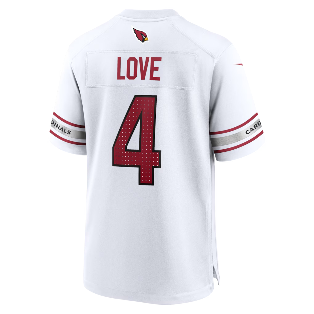 Friene A.Cardinals #4 Jeremiyah Love White Game Player Stitched Jerseys