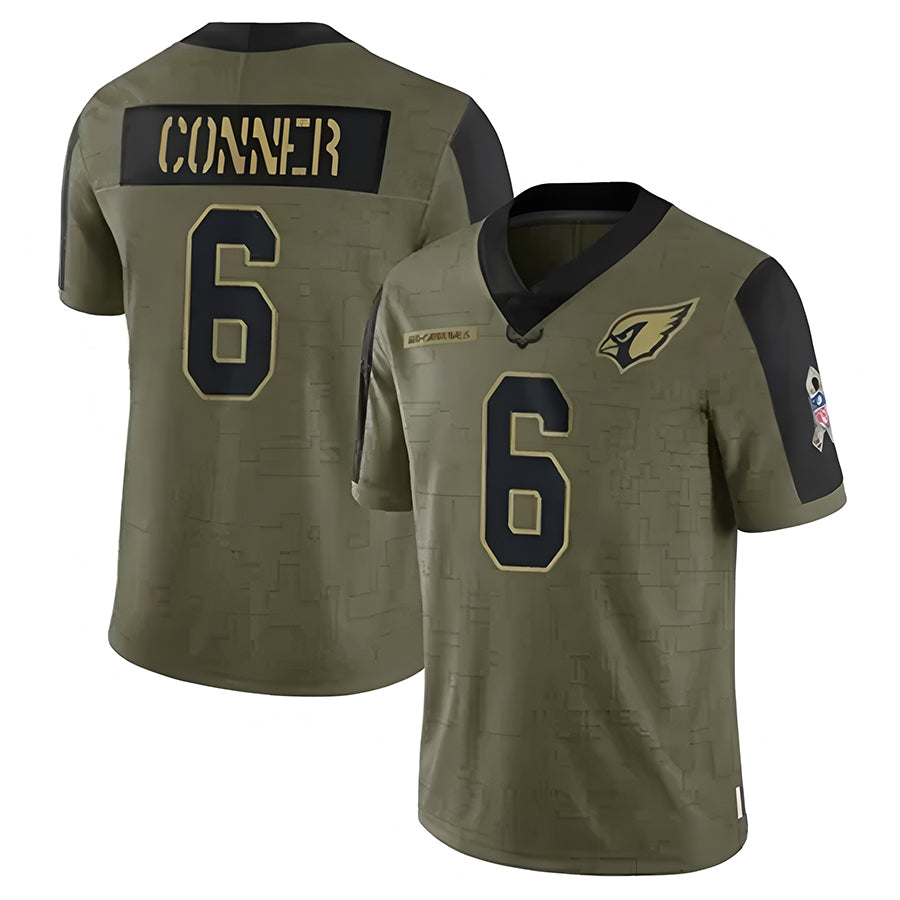 Friene A.Cardinals #6 James Conner Player Olive Salute To Service Limited Football Jerseys