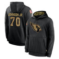 Friene A.Cardinals #70 Paris Johnson Jr. Player Black Salute to Service Sideline Performance Pullover Hoodies Home Game Stitched Jerseys