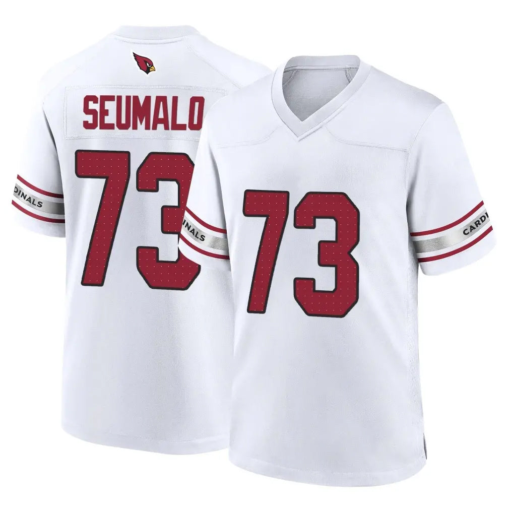Friene A.Cardinals #73 Isaac Seumalo Player White Home Game Stitched Jerseys
