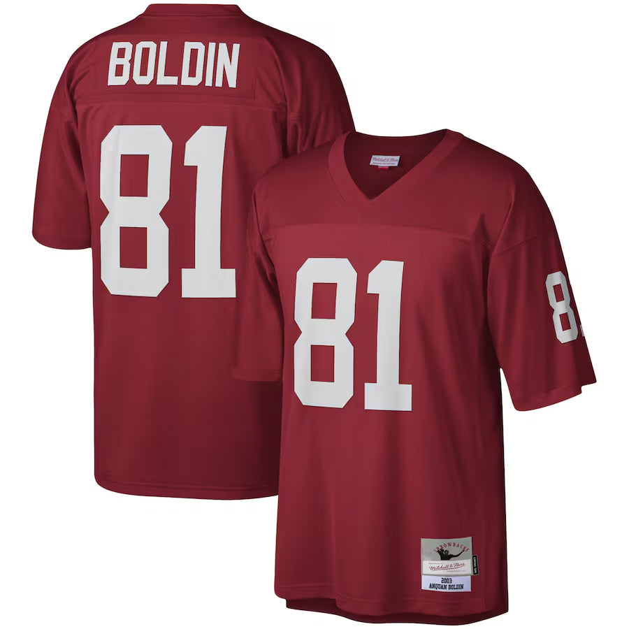 Friene A.Cardinals #81 Anquan Boldin Player Mitchell & Ness Cardinal Legacy Replica Stitched Jerseys
