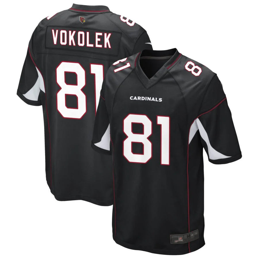 Friene A.Cardinals #81 Travis Vokolek Player Black Game Stitched Jerseys