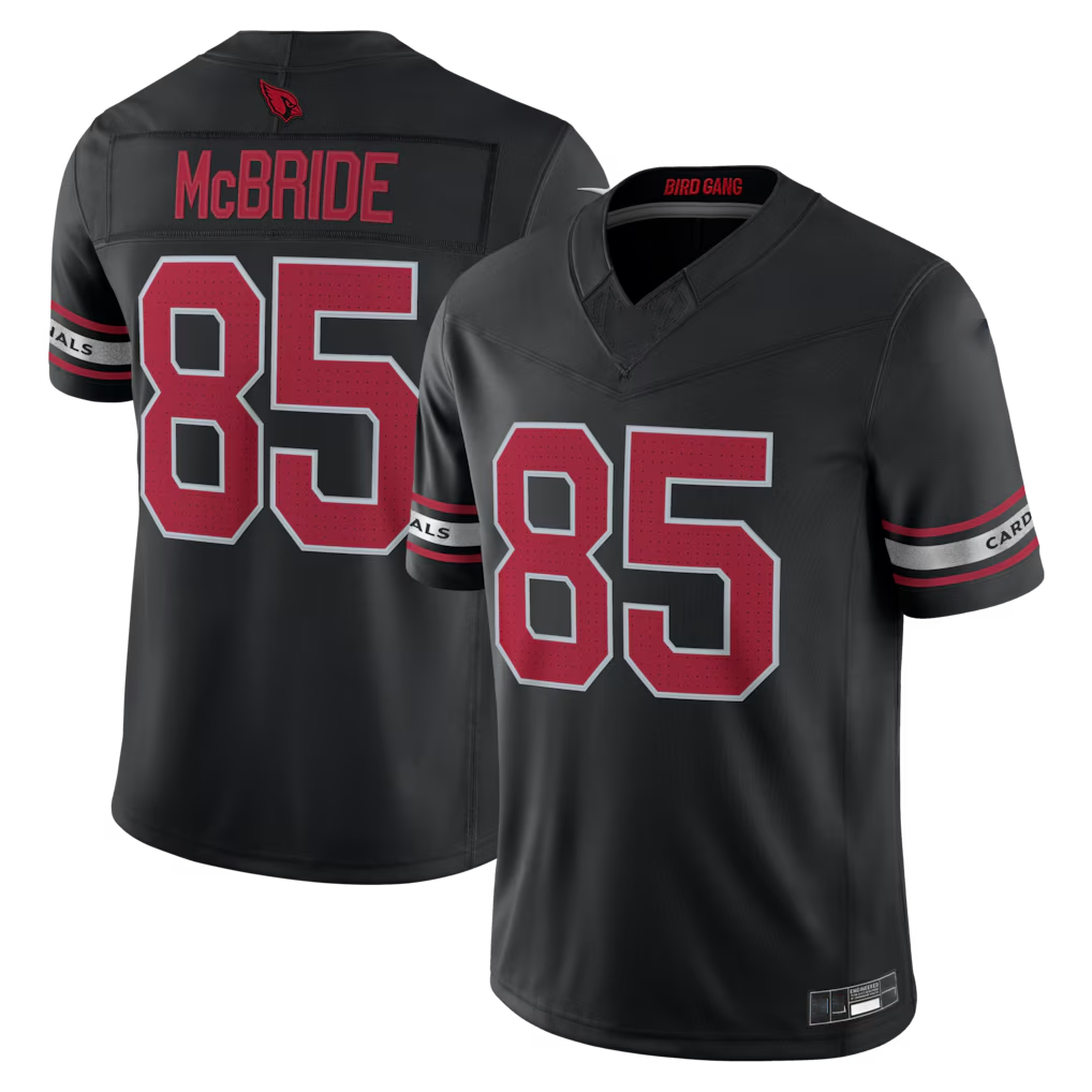 Friene A.Cardinals #85 Trey McBride Black Alternate Vapor F.U.S.E. Limited Stitched Jerseys