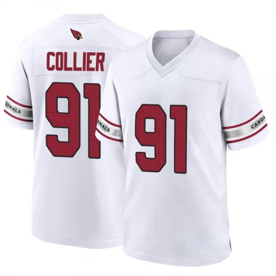 Friene A.Cardinals #91 L.J. Collier Player White Game Home Stitched Jerseys