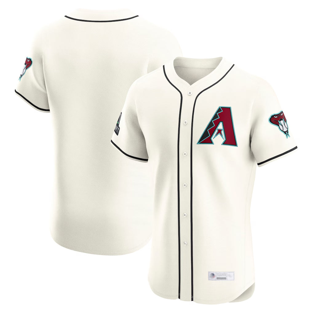 Friene A.Diamondbacks Cream Limited Elite Home Game Blank Player Stitched Jerseys