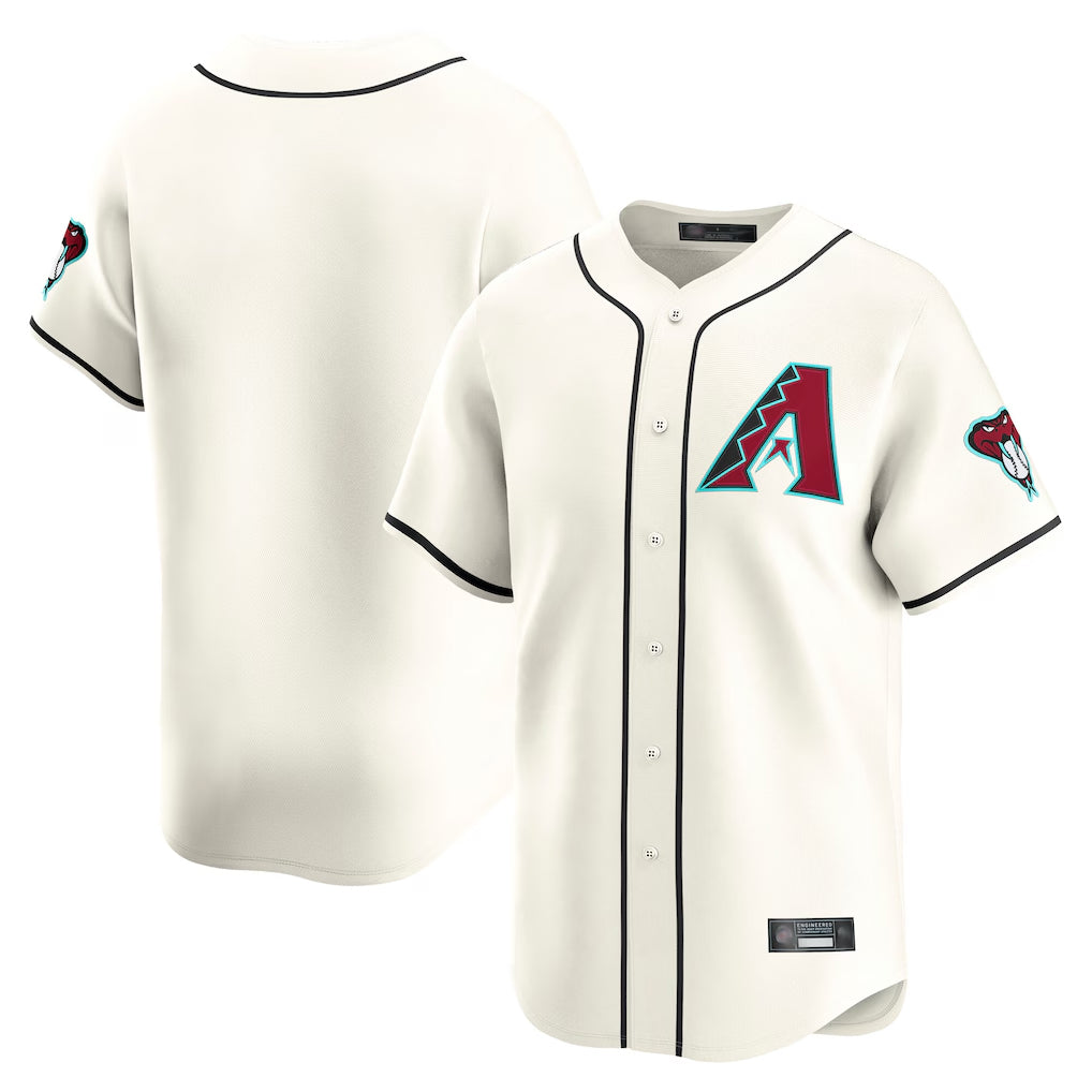 Friene A.Diamondbacks Cream Limited Home Game Blank Player Stitched Jerseys