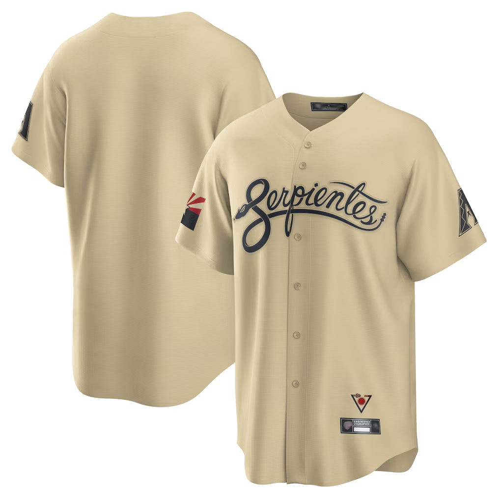 Friene A.Diamondbacks Tan City Connect Home Game Blank Player Stitched Jerseys