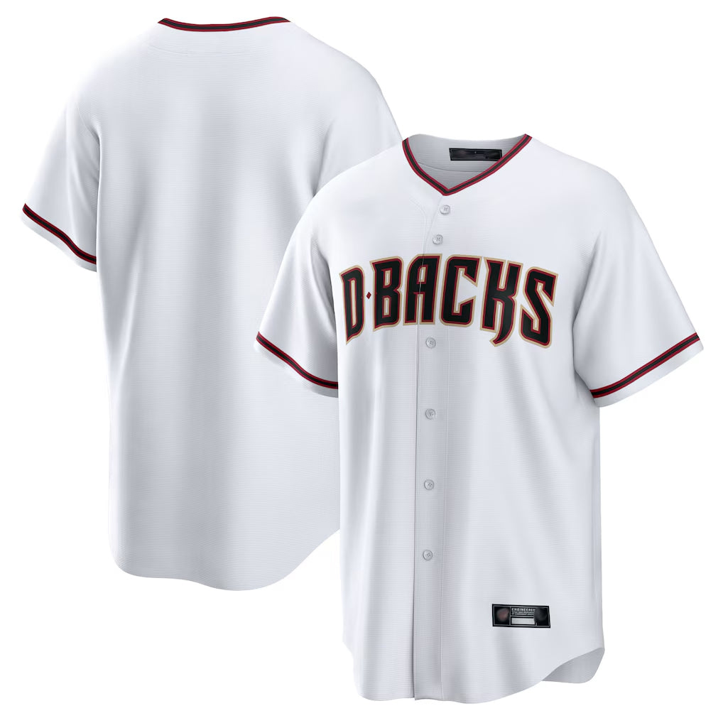 Friene A.Diamondbacks White Home Game Blank Player Stitched Jerseys