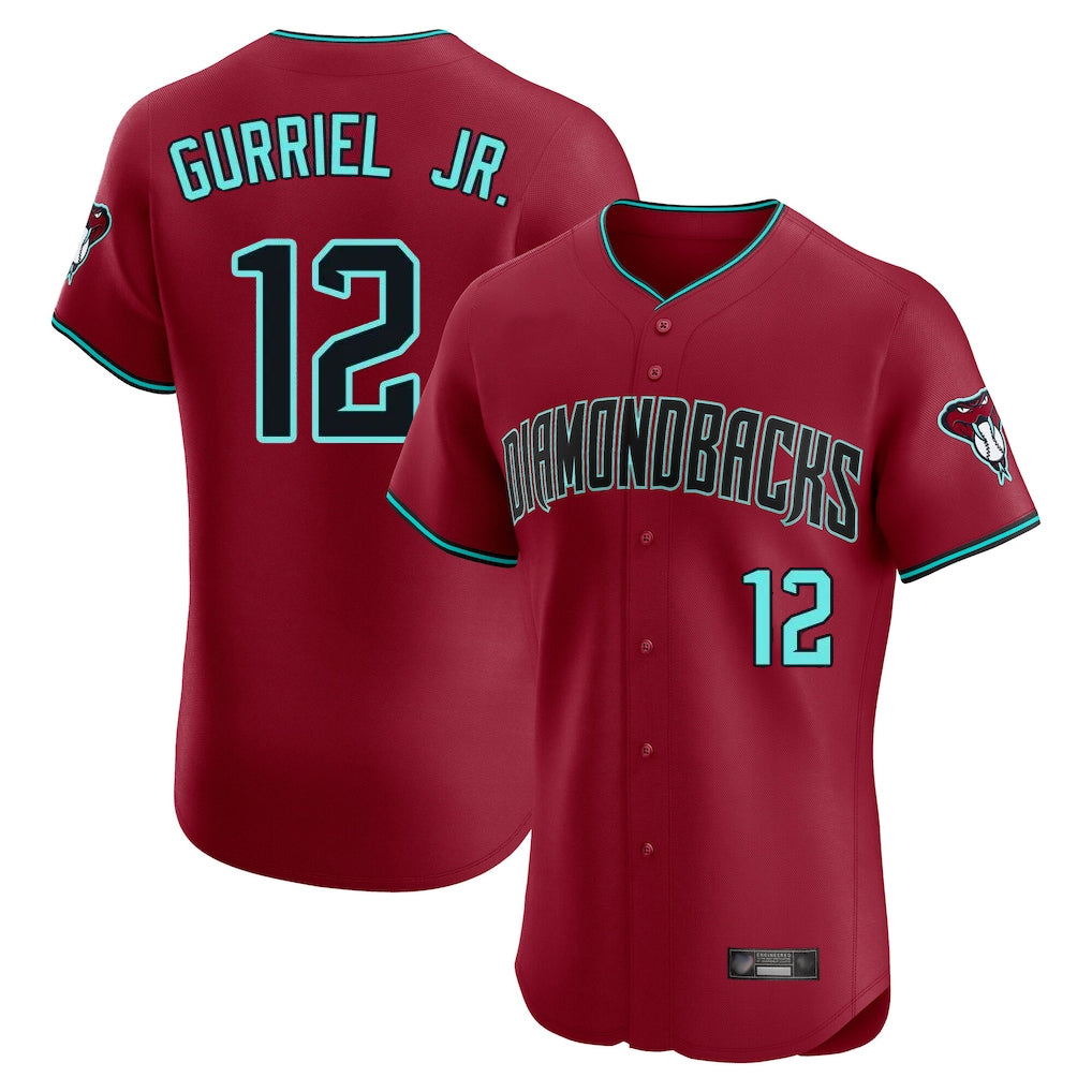Friene A.Diamondbacks #12 Lourdes Gurriel Jr Player Red Limited Elite Home Game Stitched Jerseys