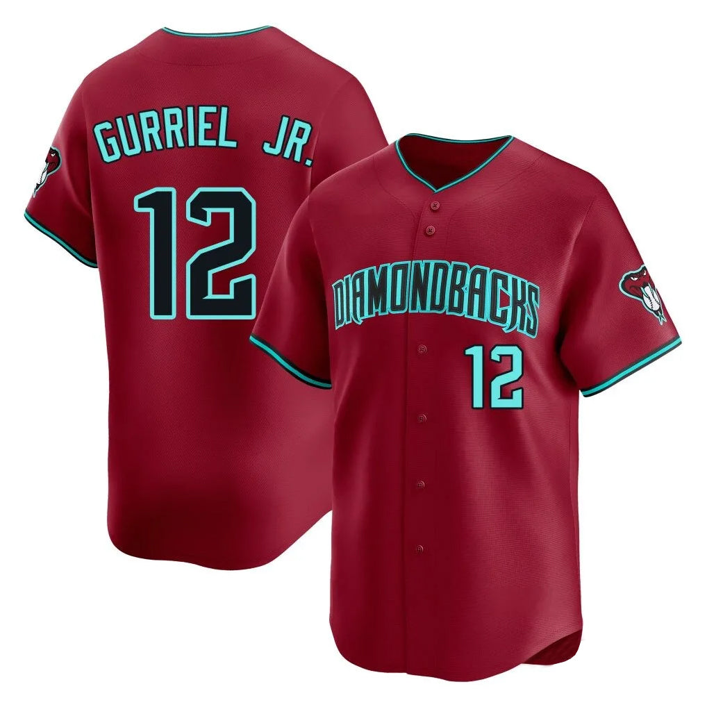 Friene A.Diamondbacks #12 Lourdes Gurriel Jr Player Red Limited Home Game Stitched Jerseys
