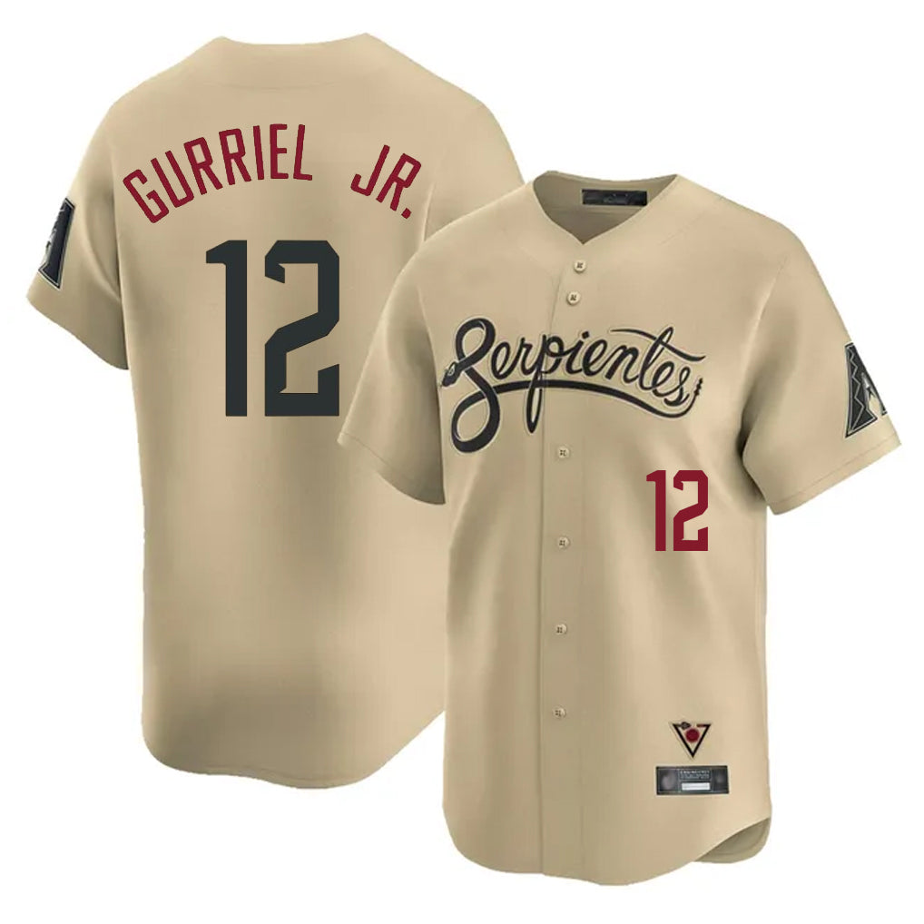 Friene A.Diamondbacks #12 Lourdes Gurriel Jr Player Tan City Connect Limited Home Game Stitched Jerseys