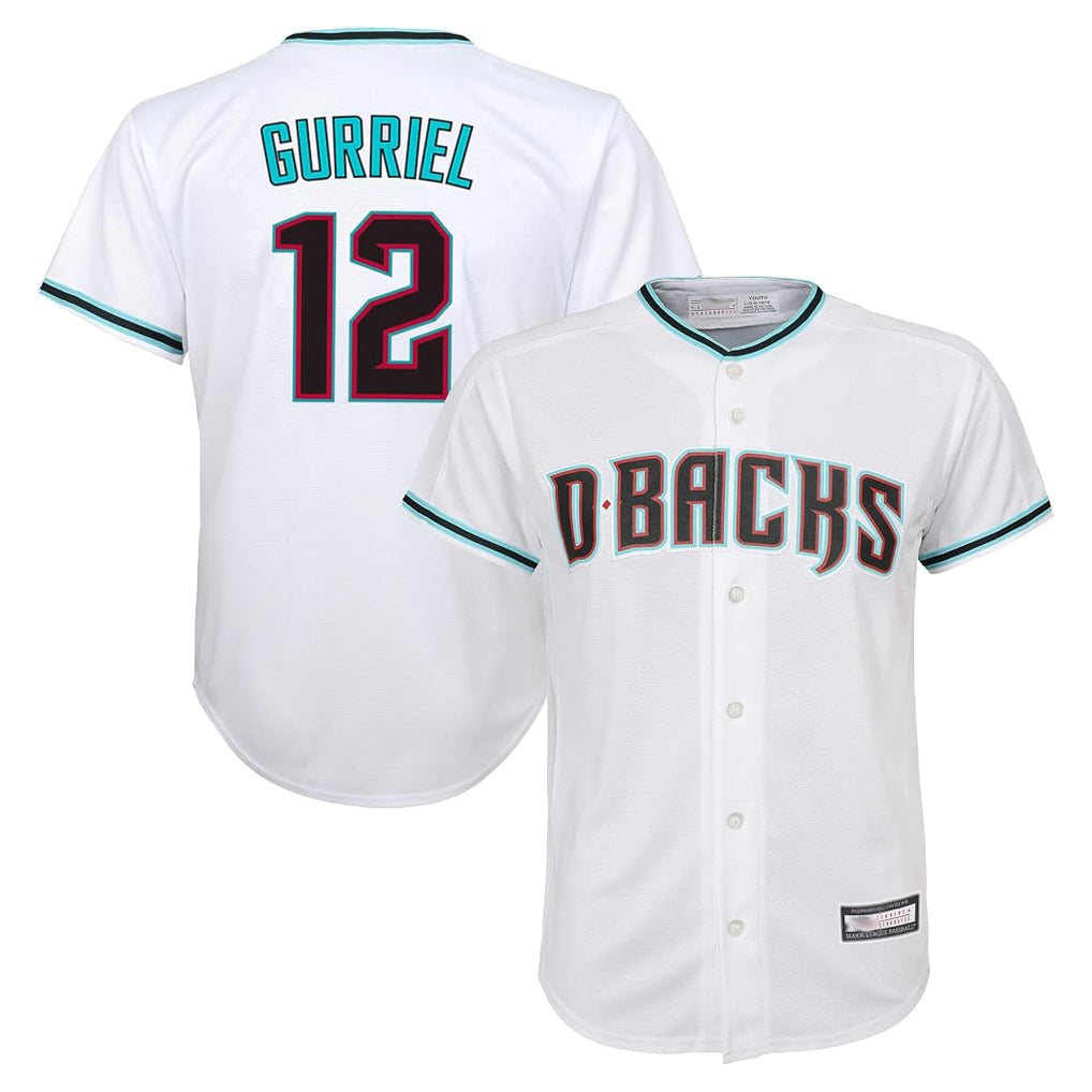 Friene A.Diamondbacks #12 Lourdes Gurriel Jr Player White World Series Home Game Stitched Jerseys