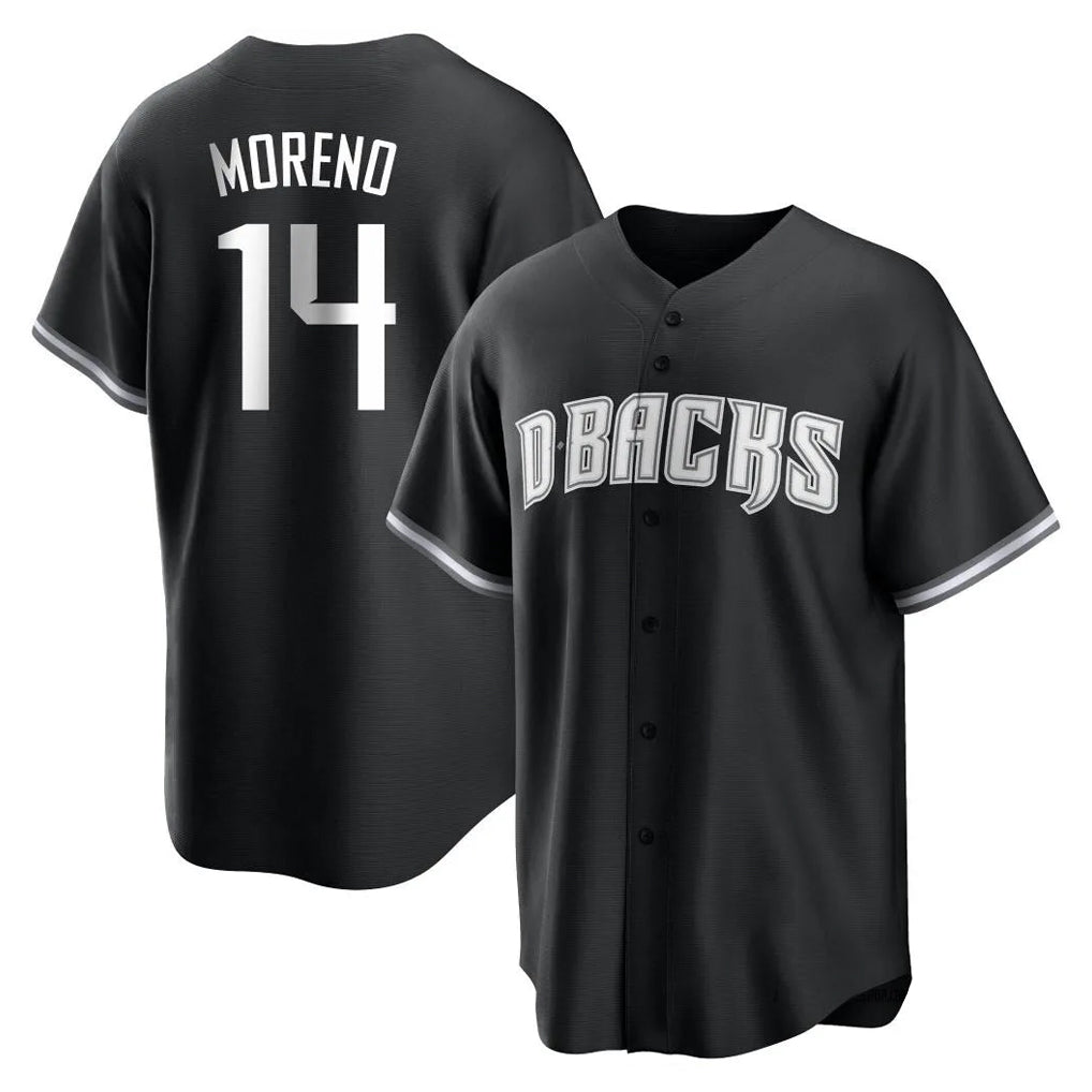 Friene A.Diamondbacks #14 Gabriel Moreno Player Black Game Home Stitched Jerseys
