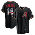 Friene A.Diamondbacks #14 Gabriel Moreno Player Black USA 250 Fourth of July Game Home Stitched Jerseys