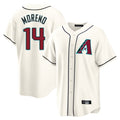 Friene A.Diamondbacks #14 Gabriel Moreno Player Cream Home Game Stitched Jerseys