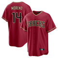 Friene A.Diamondbacks #14 Gabriel Moreno Player Red Home Game Stitched Jerseys