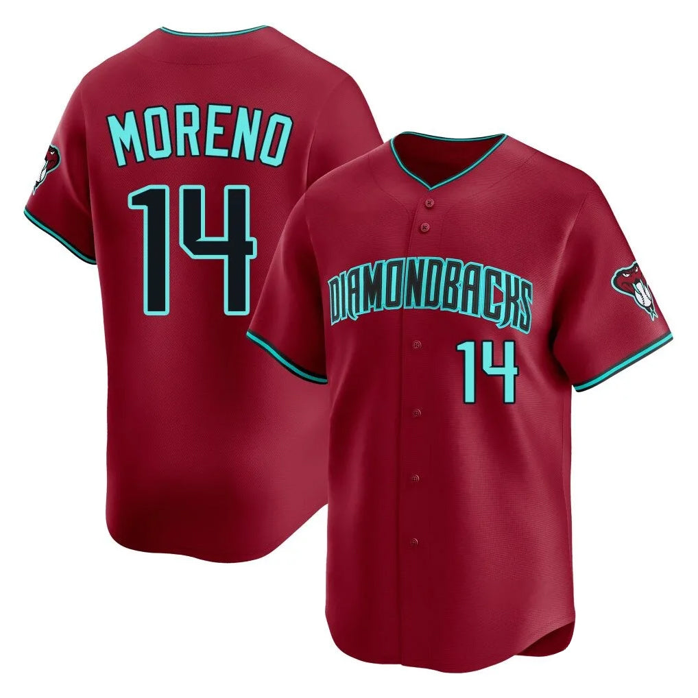 Friene A.Diamondbacks #14 Gabriel Moreno Player Red Limited Home Game Stitched Jerseys