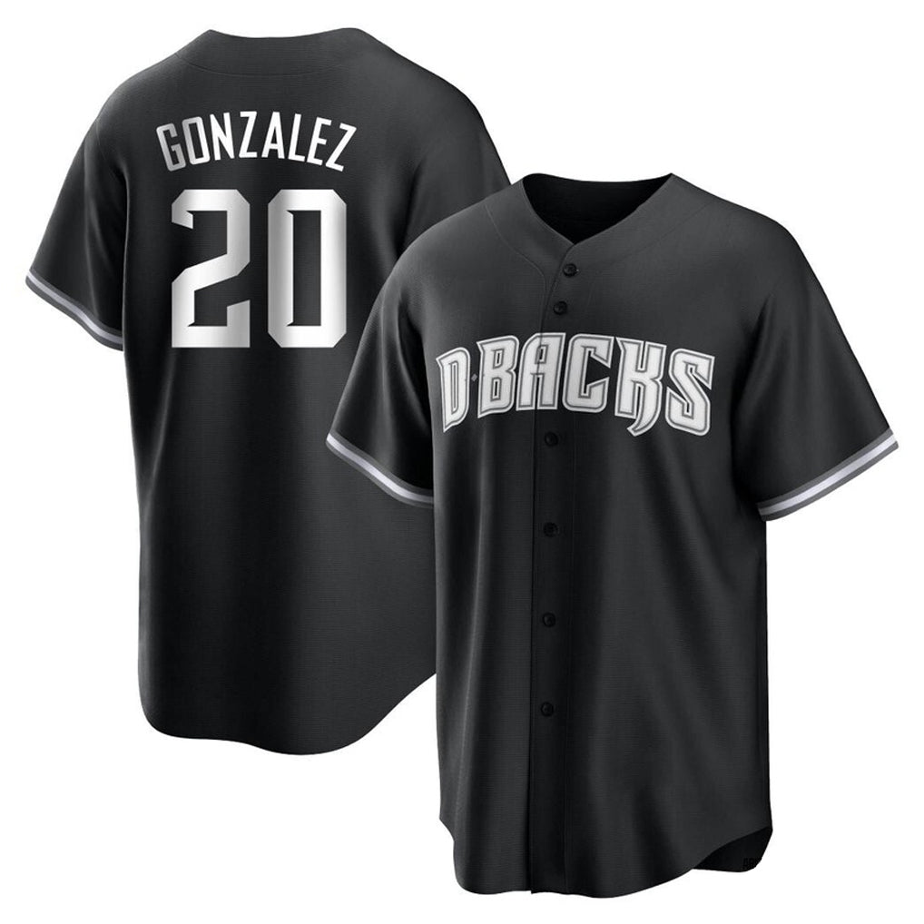 Friene A.Diamondbacks #20 Luis Gonzalez Player Black Game Home Stitched Jerseys