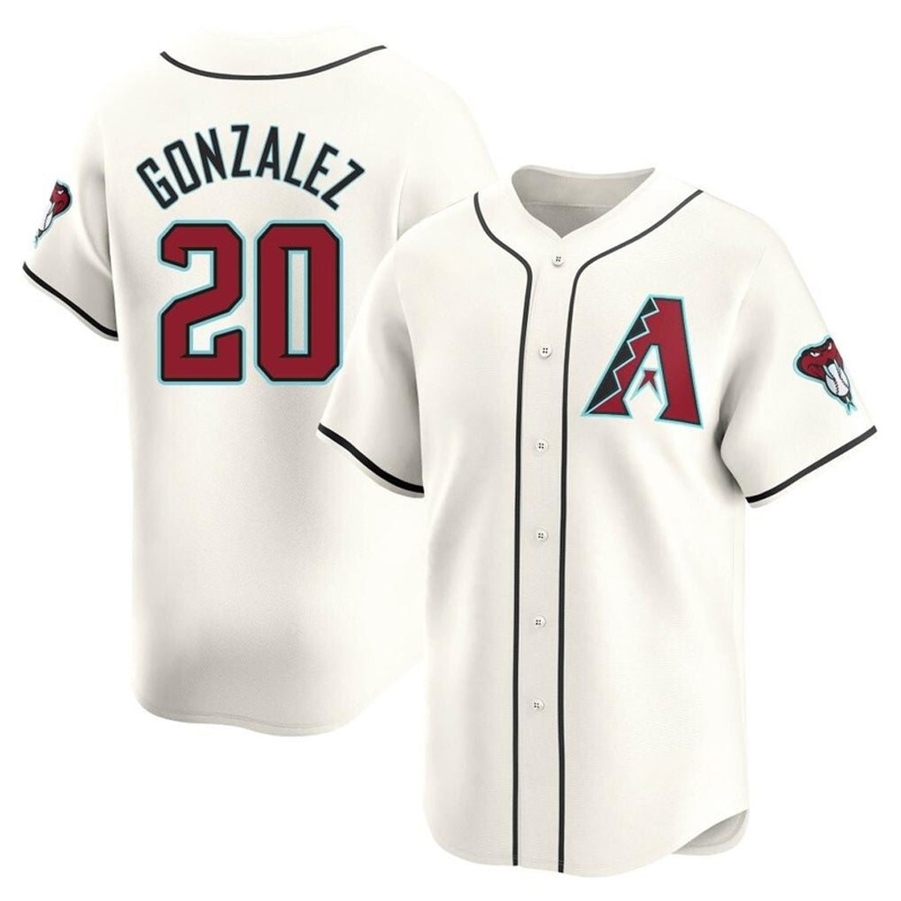 Friene A.Diamondbacks #20 Luis Gonzalez Player Cream Limited Home Game Stitched Jerseys