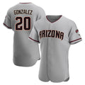 Friene A.Diamondbacks #20 Luis Gonzalez Player Gray Road Limited Elite Home Game Stitched Jerseys