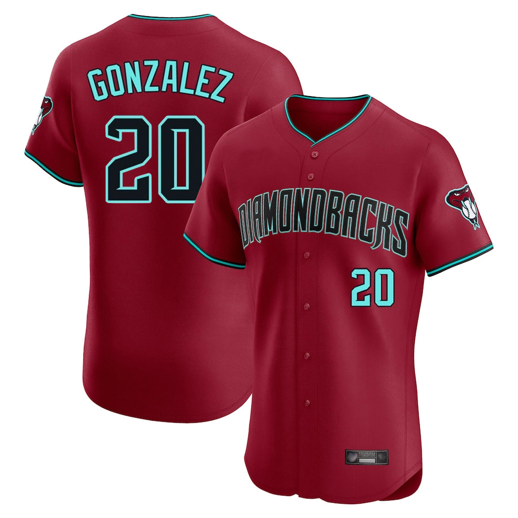 Friene A.Diamondbacks #20 Luis Gonzalez Player Red Limited Elite Home Game Stitched Jerseys