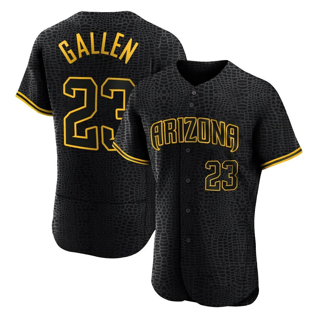 Friene A.Diamondbacks #23 Zac Gallen Player Black Snake Skin City Limited Elite Home Game Stitched Jerseys