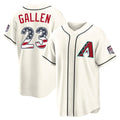 Friene A.Diamondbacks #23 Zac Gallen Player Cream USA 250 Fourth of July Home Game Stitched Jerseys