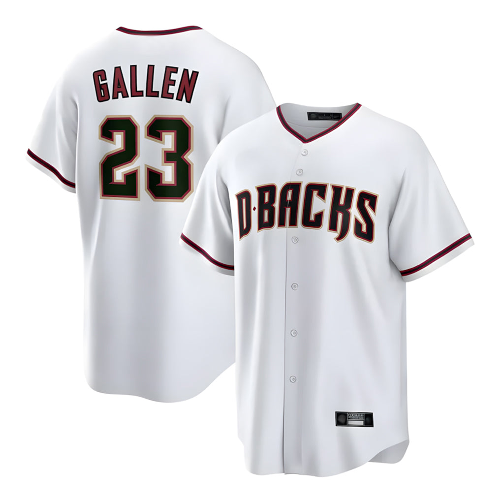 Friene A.Diamondbacks #23 Zac Gallen Player White Home Game Stitched Jerseys