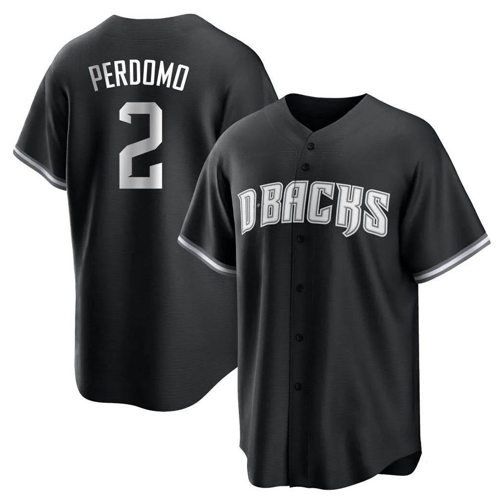 Friene A.Diamondbacks #2 Geraldo Perdomo Player Black Game Home Stitched Jerseys