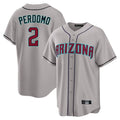 Friene A.Diamondbacks #2 Geraldo Perdomo Player Gray Road Home Game Stitched Jerseys