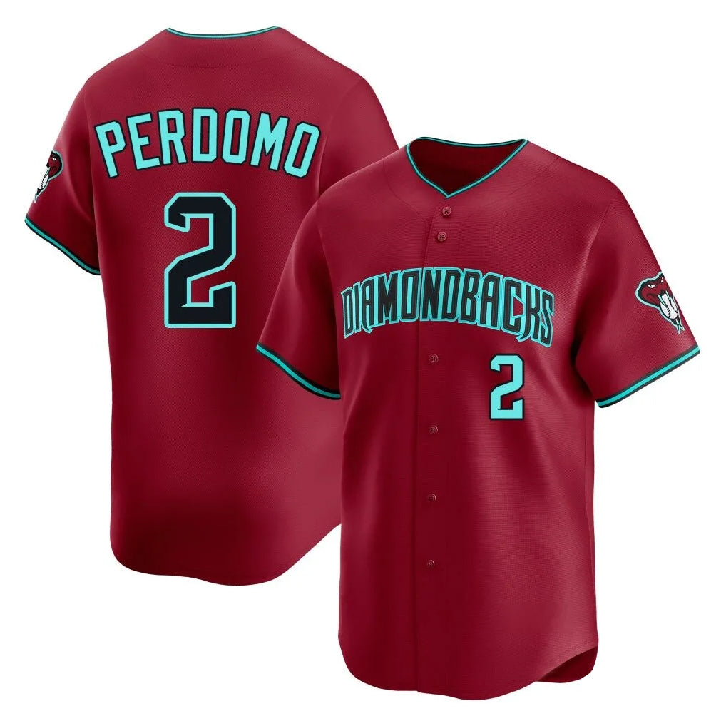 Friene A.Diamondbacks #2 Geraldo Perdomo Player Red Limited Home Game Stitched Jerseys