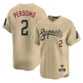 Friene A.Diamondbacks #2 Geraldo Perdomo Player Tan City Connect Limited Home Game Stitched Jerseys