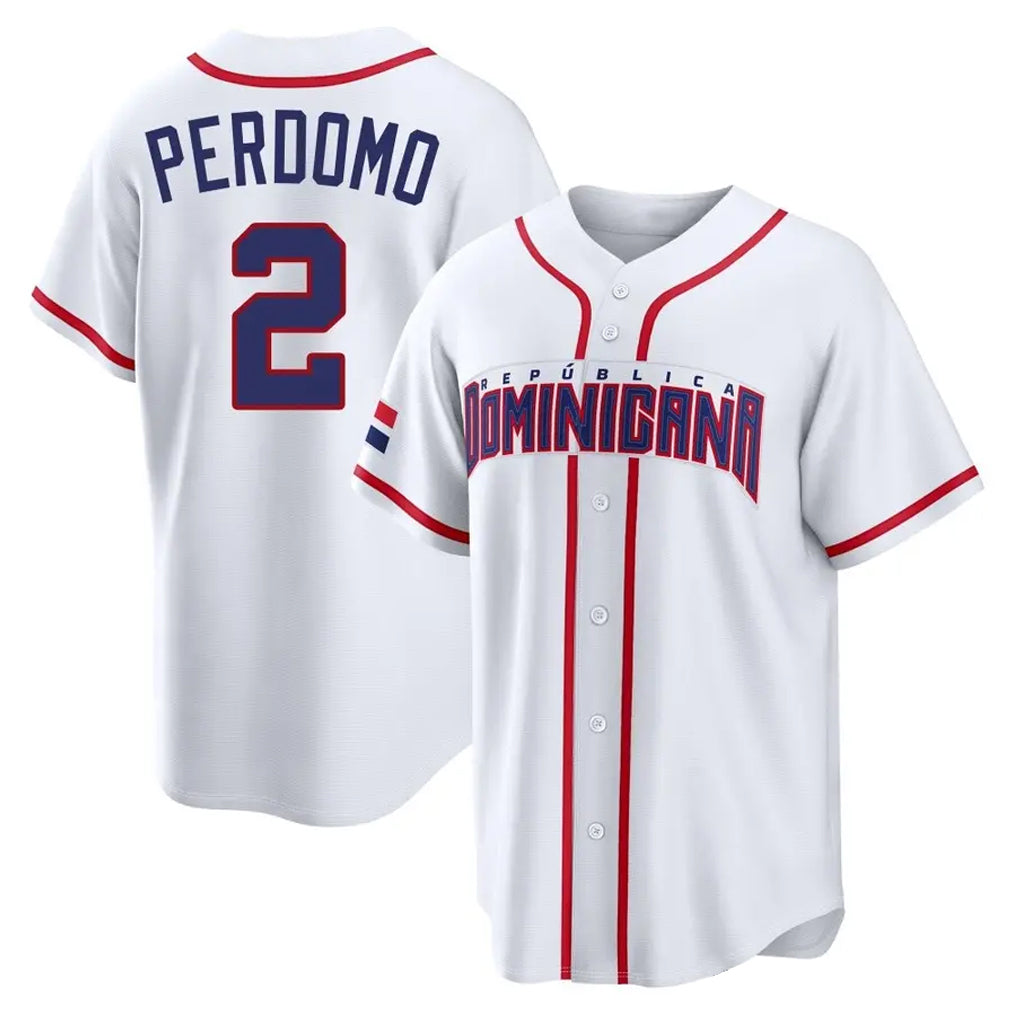 Friene A.Diamondbacks #2 Geraldo Perdomo Player White 2026 World Classic Home Game Stitched Jerseys