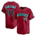 Friene A.Diamondbacks #41 Carlos Santana Player Red Limited Home Game Stitched Jerseys