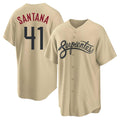 Friene A.Diamondbacks #41 Carlos Santana Player Tan City Connect Home Game Stitched Jerseys
