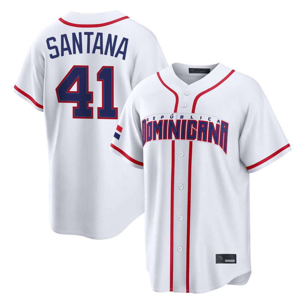 Friene A.Diamondbacks #41 Carlos Santana Player White 2026 World Classic Home Game Stitched Jerseys