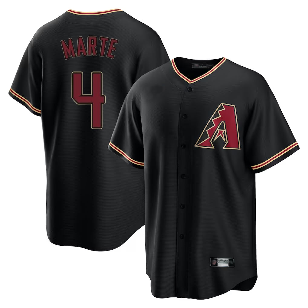 Friene A.Diamondbacks #4 Ketel Marte Player Black Limited Home Stitched Jerseys