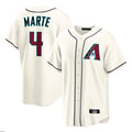 Friene A.Diamondbacks #4 Ketel Marte Player Cream Home Game Stitched Jerseys