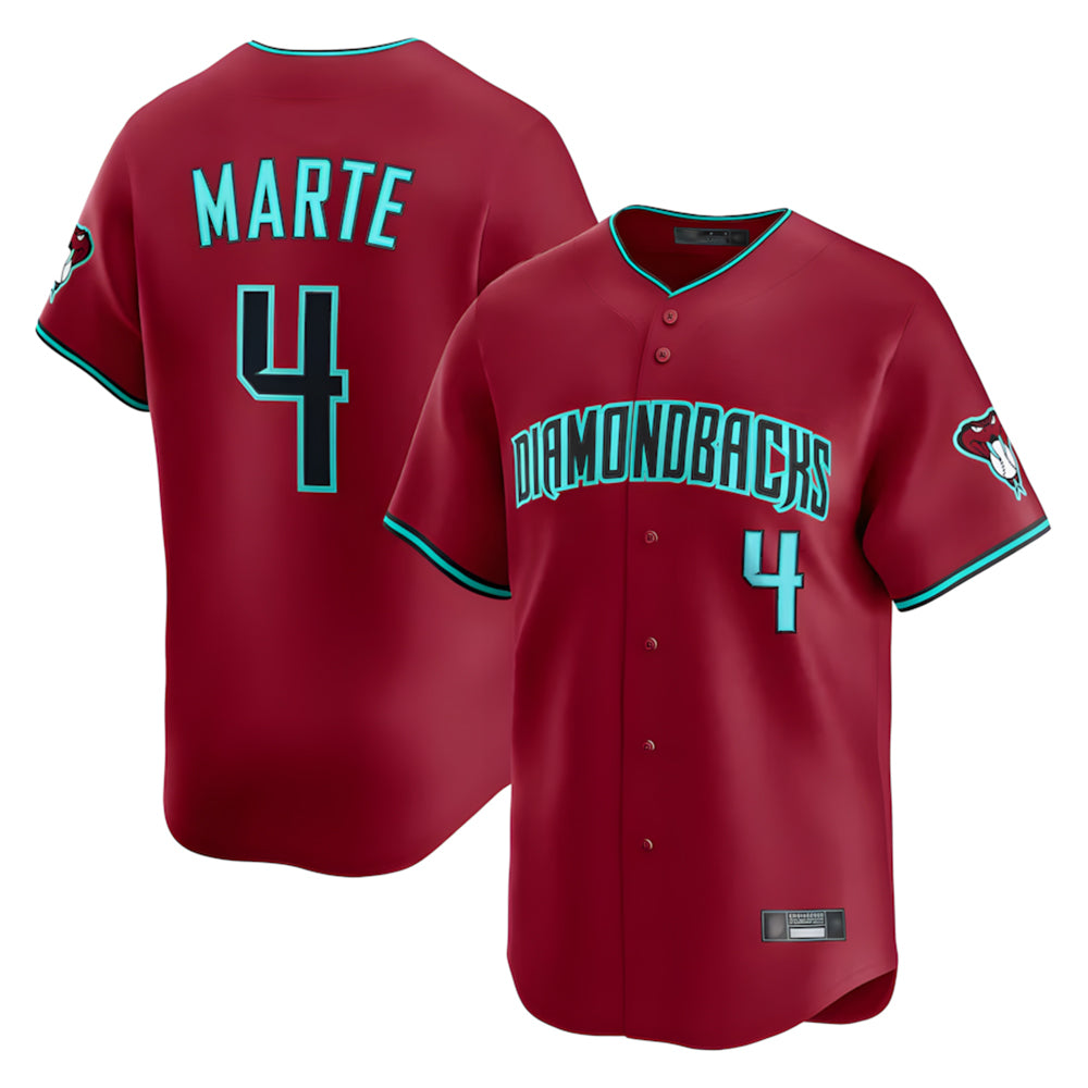 Friene A.Diamondbacks #4 Ketel Marte Player Red Limited Home Game Stitched Jerseys