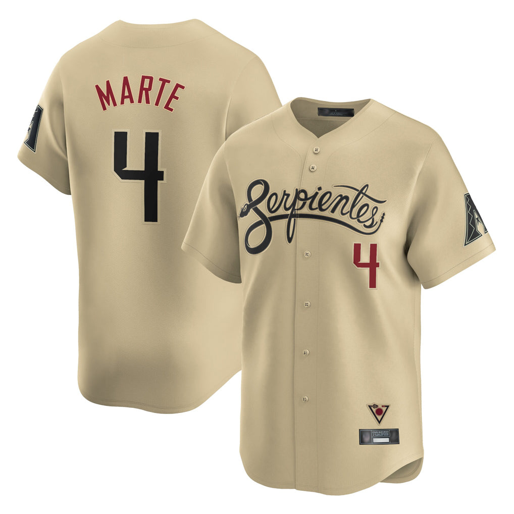 Friene A.Diamondbacks #4 Ketel Marte Player Tan City Connect Limited Home Game Stitched Jerseys