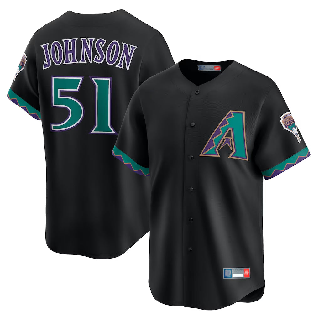 Friene A.Diamondbacks #51 Randy Johnson Player Cream Throwback Cooperstown Collection Limited Stitched Jerseys