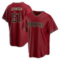 Friene A.Diamondbacks #51 Randy Johnson Player Red Home Game Stitched Jerseys
