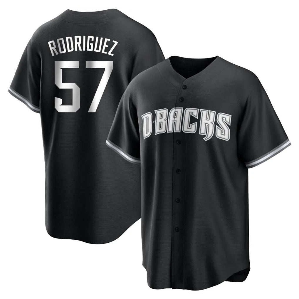 Friene A.Diamondbacks #57 Eduardo Rodriguez Player Black Game Home Stitched Jerseys