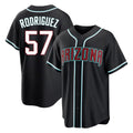 Friene A.Diamondbacks #57 Eduardo Rodriguez Player Black Home Game Stitched Jerseys
