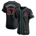 Friene A.Diamondbacks #57 Eduardo Rodriguez Player Black Limited Elite Home Game Stitched Jerseys