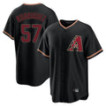 Friene A.Diamondbacks #57 Eduardo Rodriguez Player Black Limited Home Stitched Jerseys