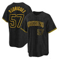 Friene A.Diamondbacks #57 Eduardo Rodriguez Player Black Snake Skin City Home Game Stitched Jerseys
