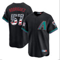 Friene A.Diamondbacks #57 Eduardo Rodriguez Player Black USA 250 Fourth of July Home Game Stitched Jerseys