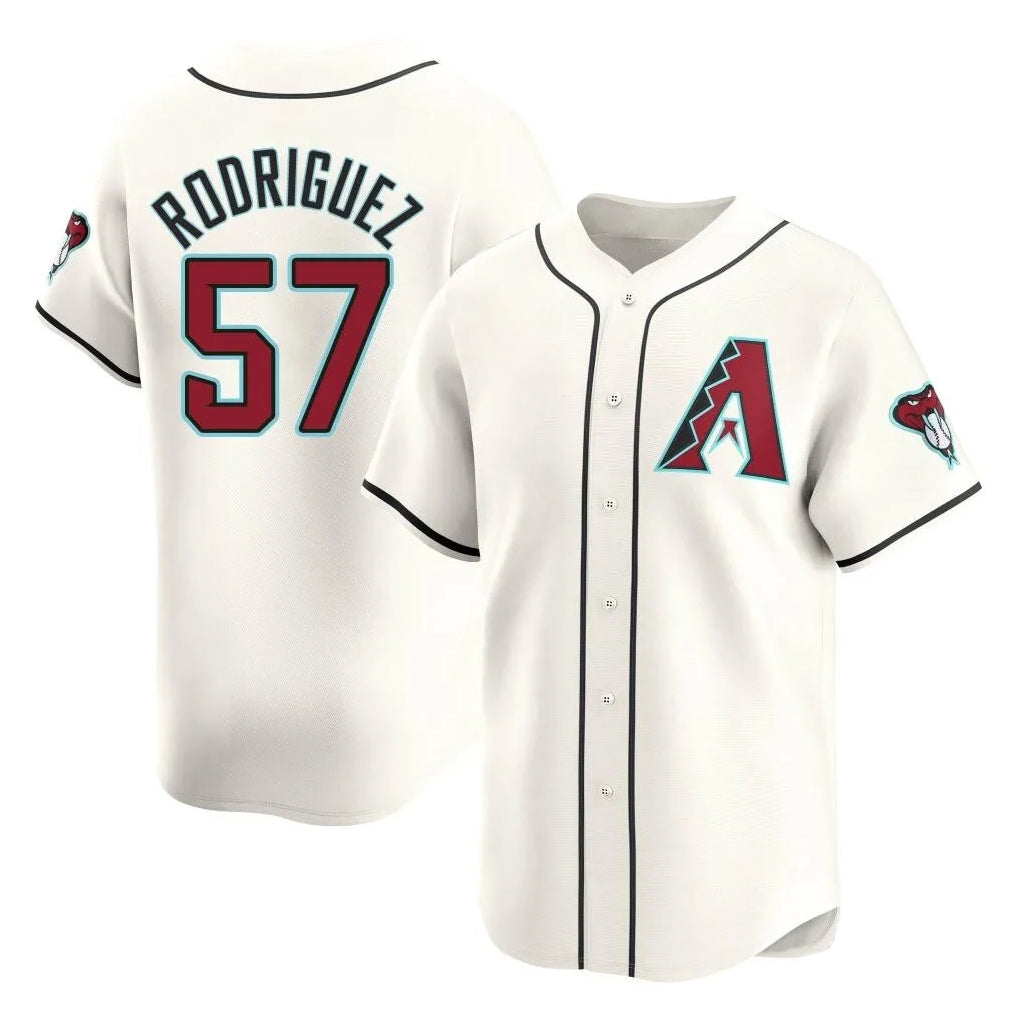 Friene A.Diamondbacks #57 Eduardo Rodriguez Player Cream Limited Home Game Stitched Jerseys